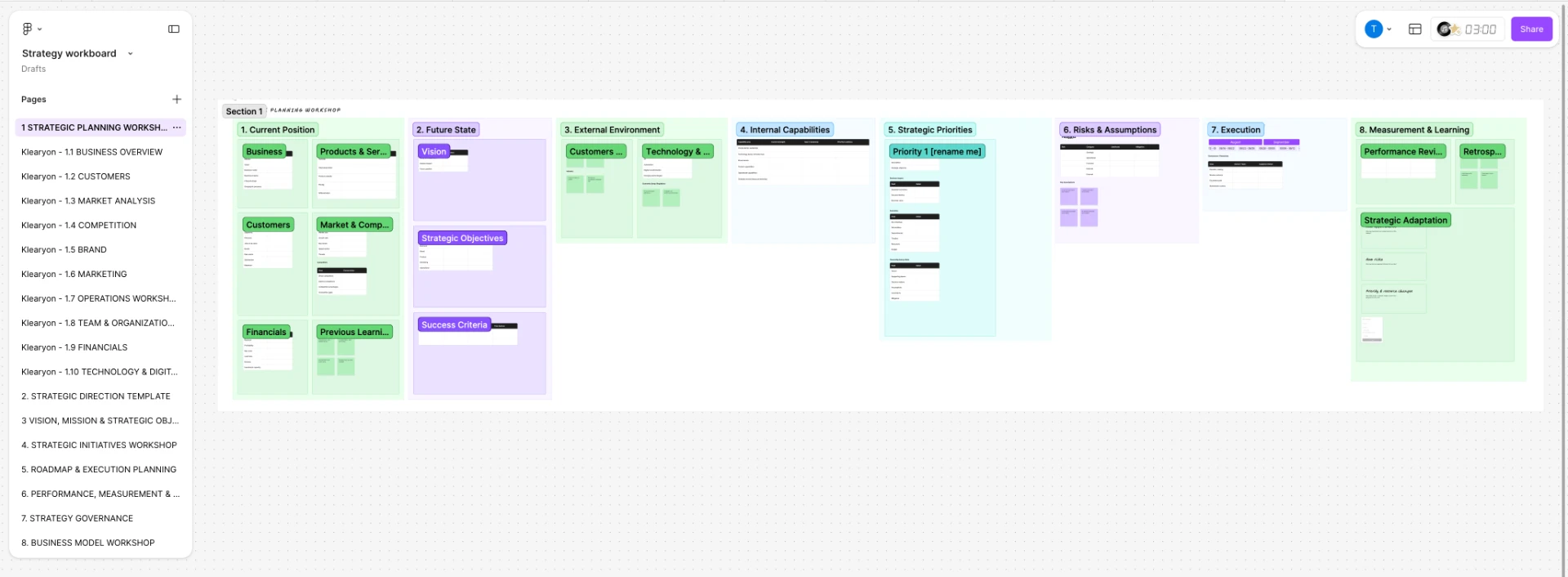 Strategy Workshop System interface preview